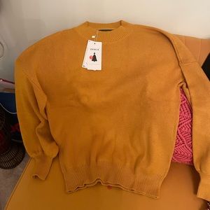 Mustard color sweater new w tags